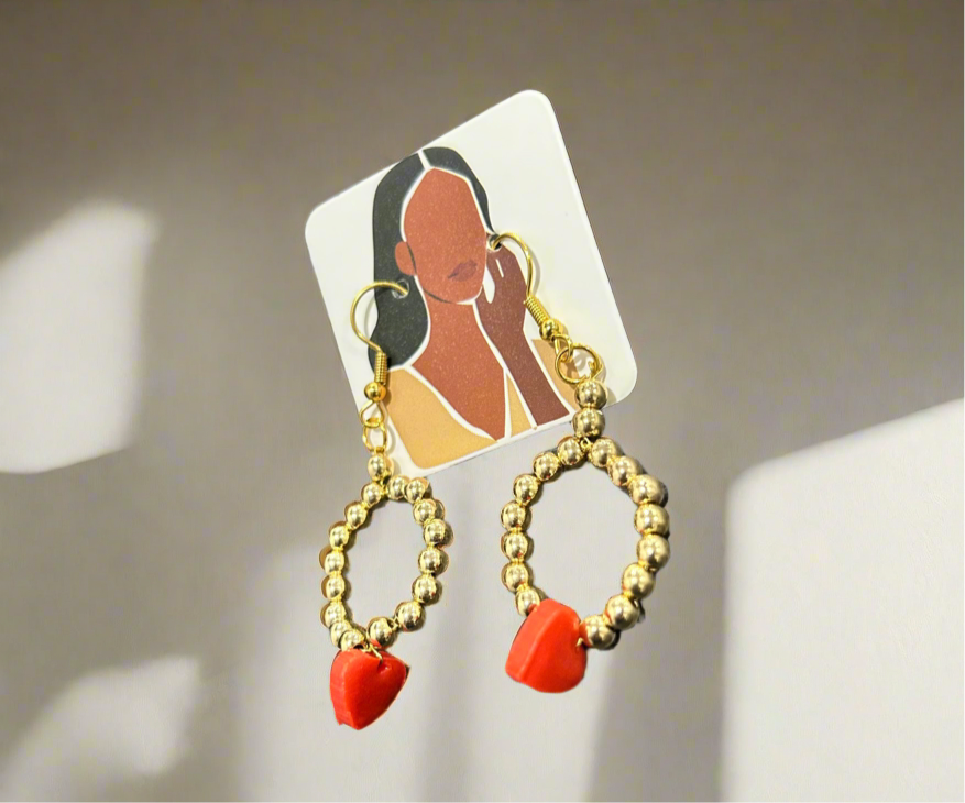 Rooted in Love: Handmade Heart Earrings