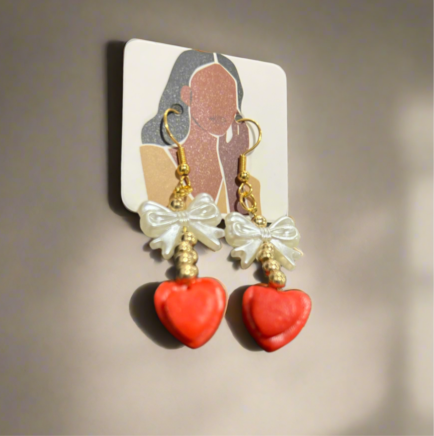 Rooted in Love: Handmade Heart Earrings