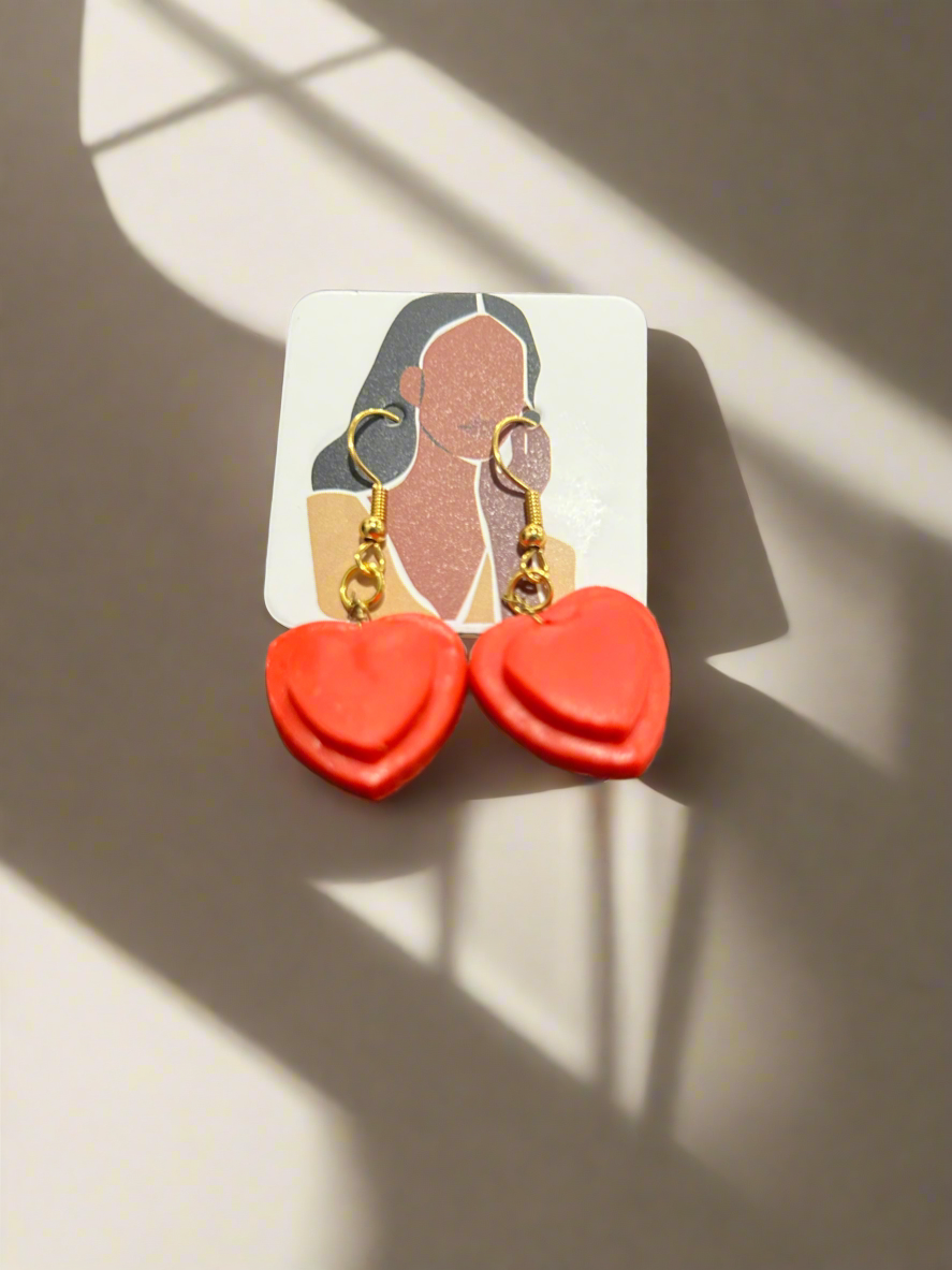 Rooted in Love: Handmade Heart Earrings