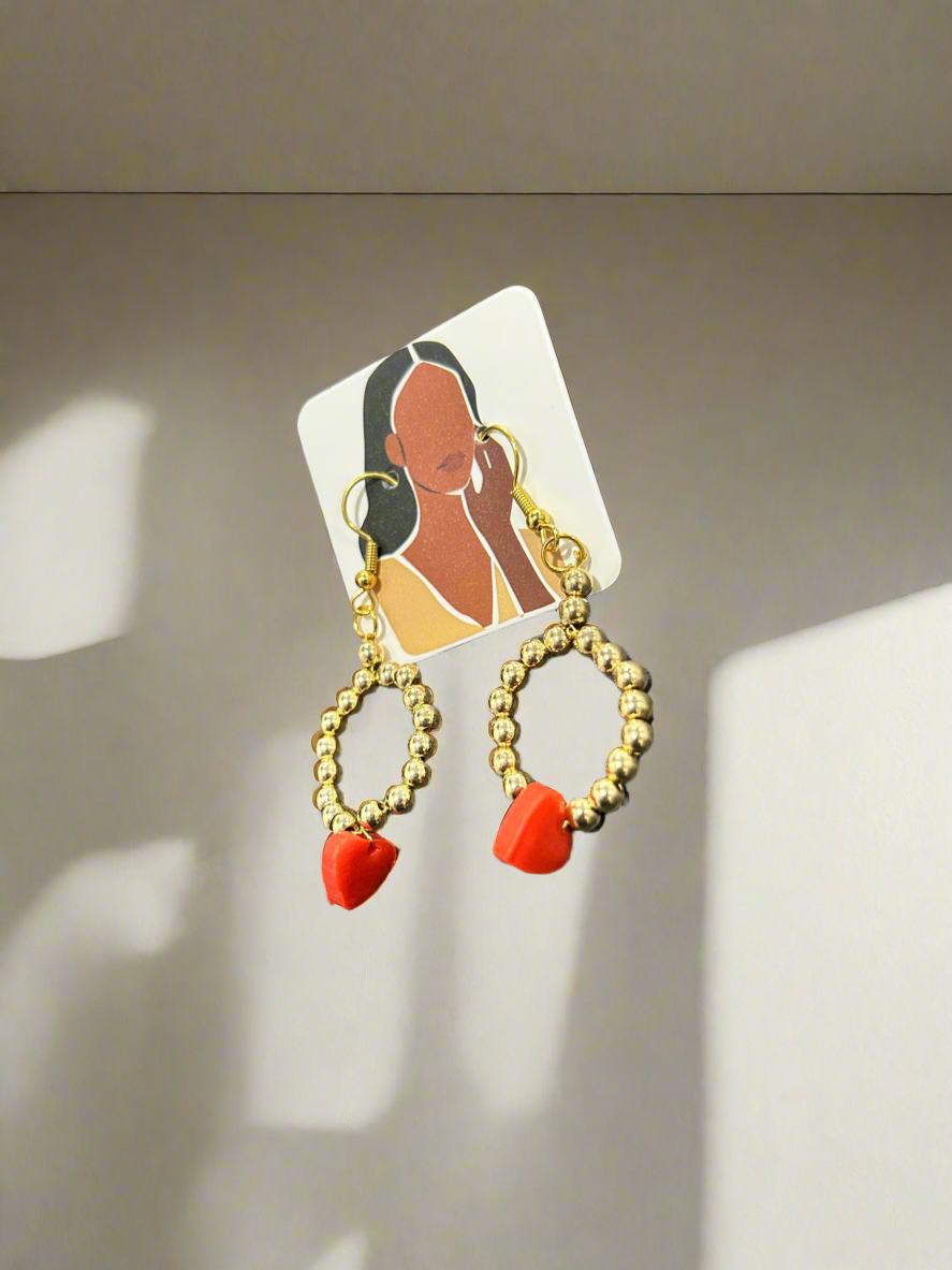 Rooted in Love: Handmade Heart Earrings