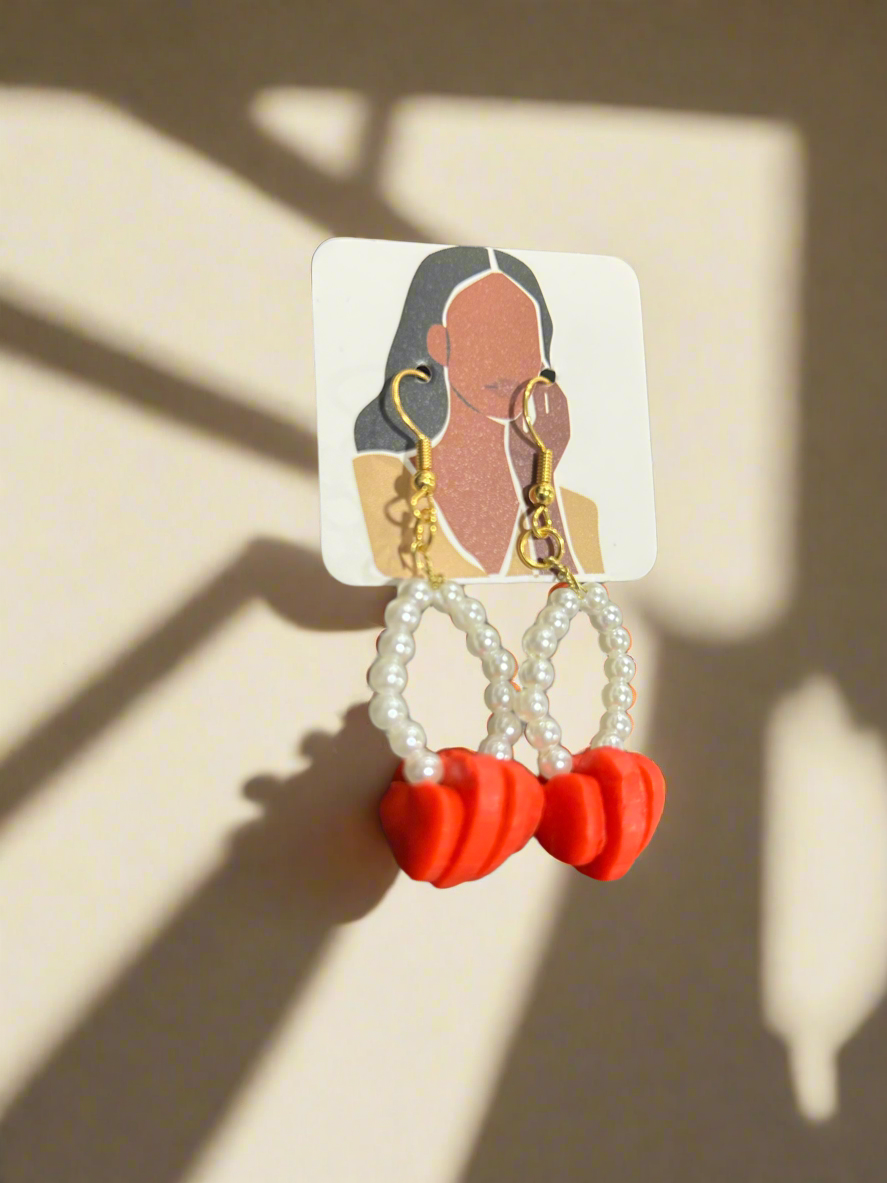 Rooted in Love: Handmade Heart Earrings