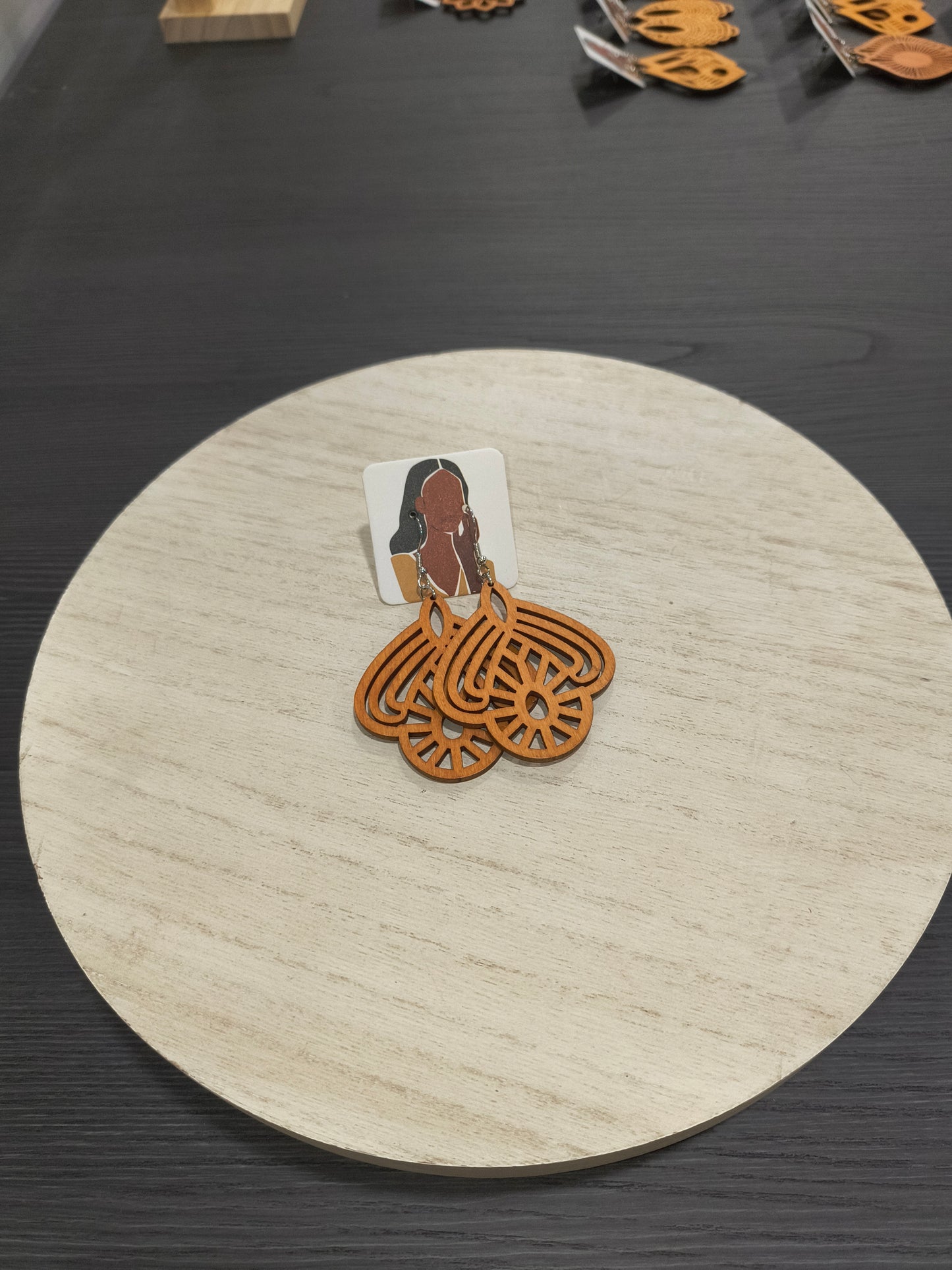 Bold & Rooted: Handcrafted Wooden Earrings