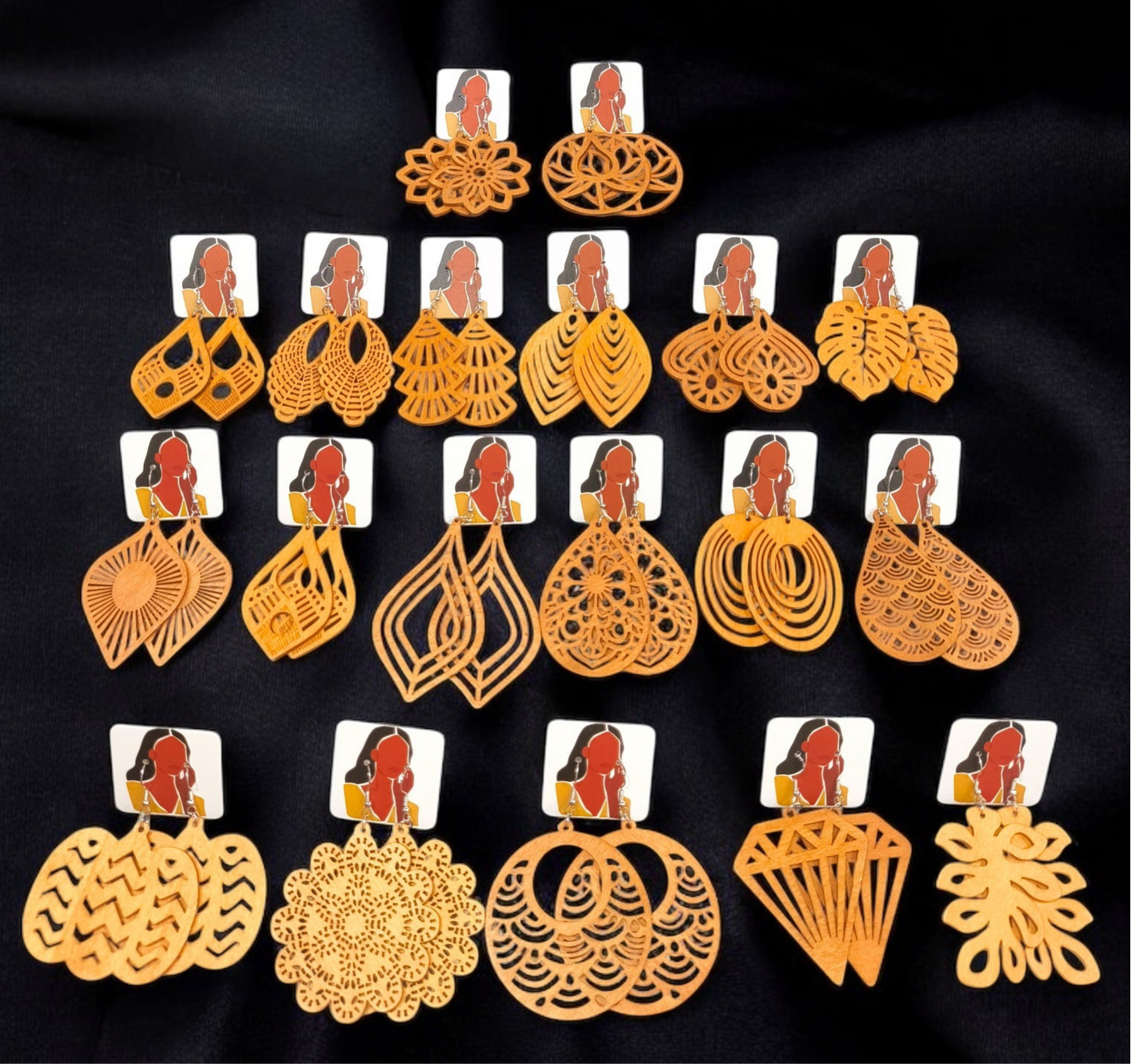 Bold & Rooted: Handcrafted Wooden Earrings