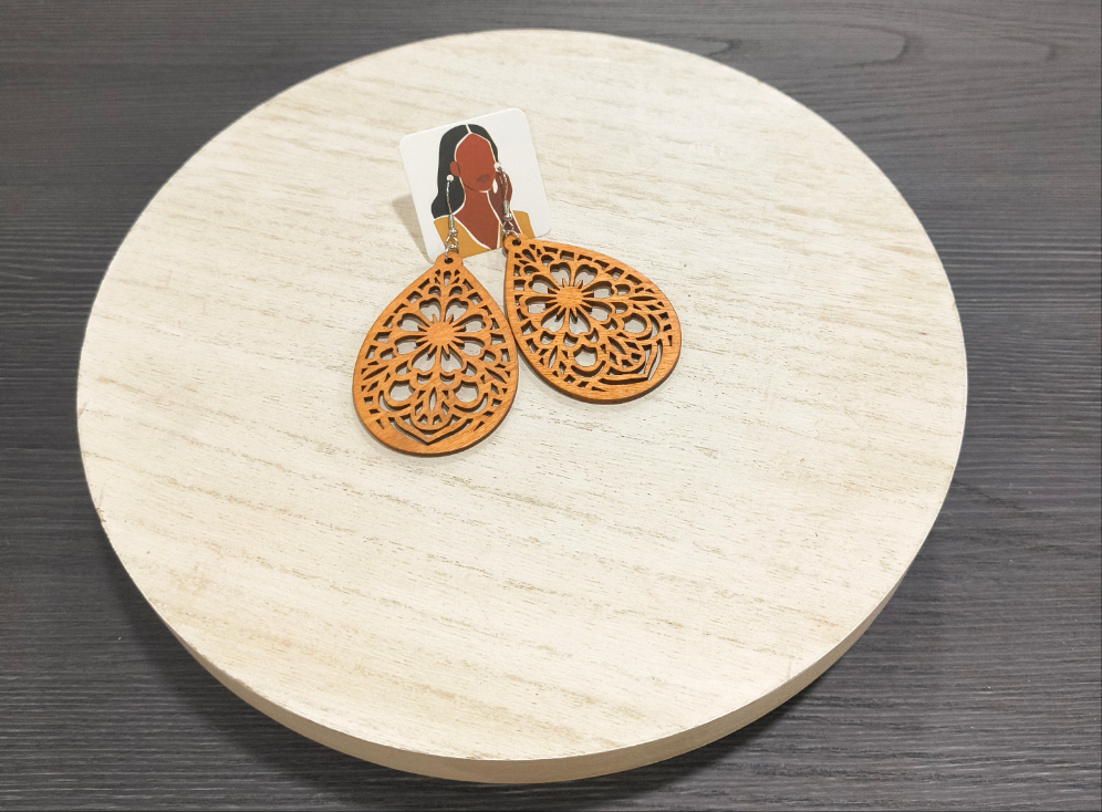 Bold & Rooted: Handcrafted Wooden Earrings
