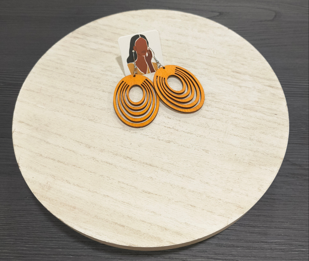 Bold & Rooted: Handcrafted Wooden Earrings