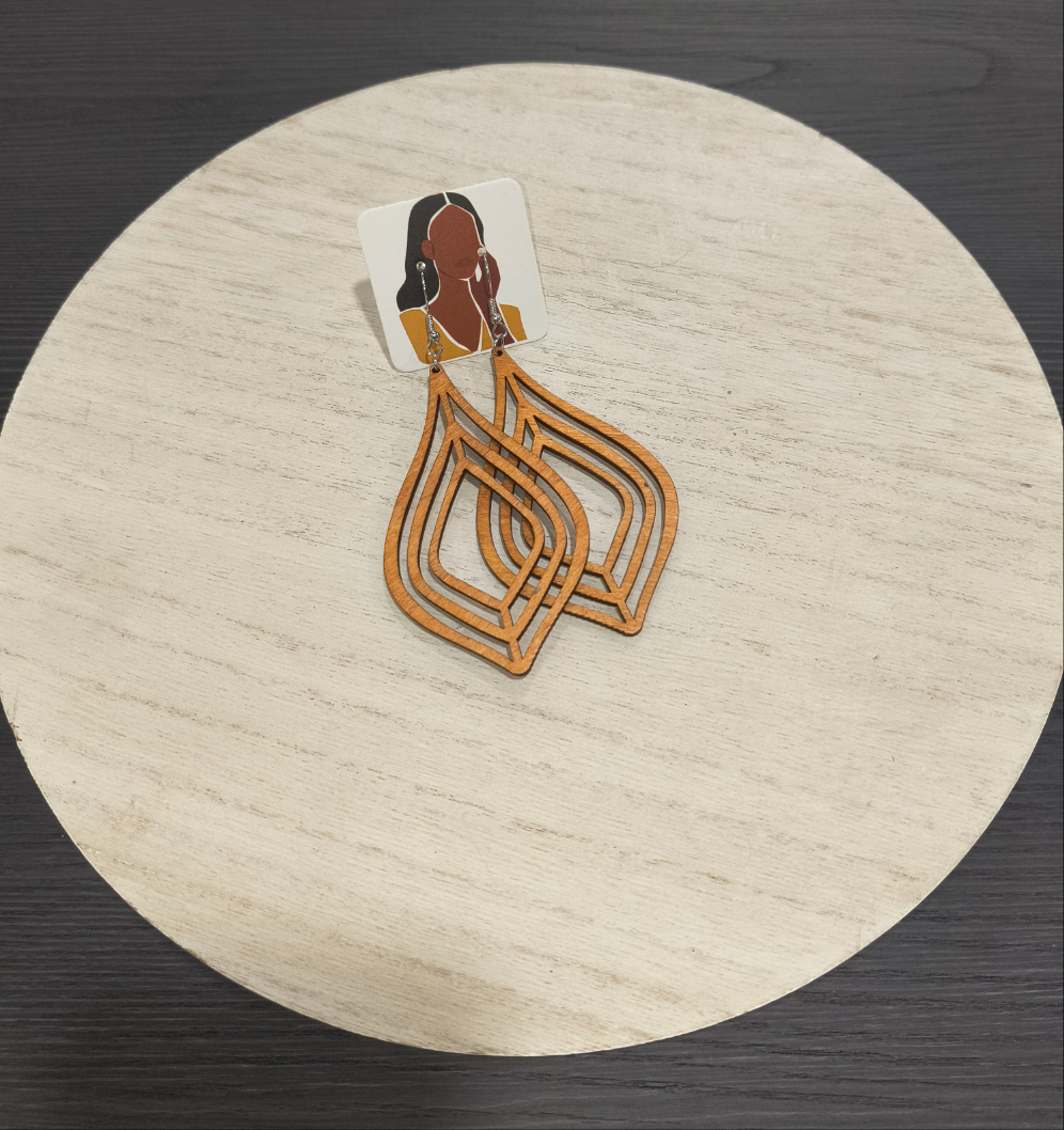 Bold & Rooted: Handcrafted Wooden Earrings