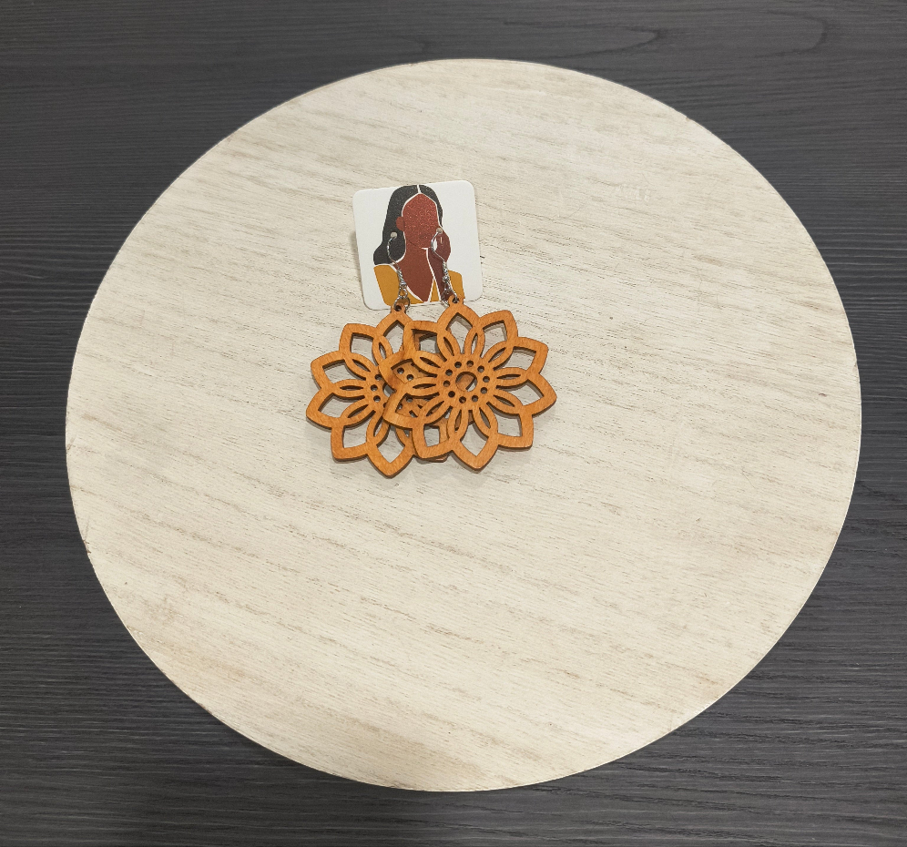 Bold & Rooted: Handcrafted Wooden Earrings
