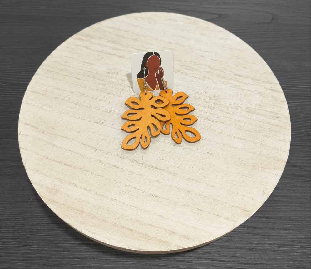 Bold & Rooted: Handcrafted Wooden Earrings
