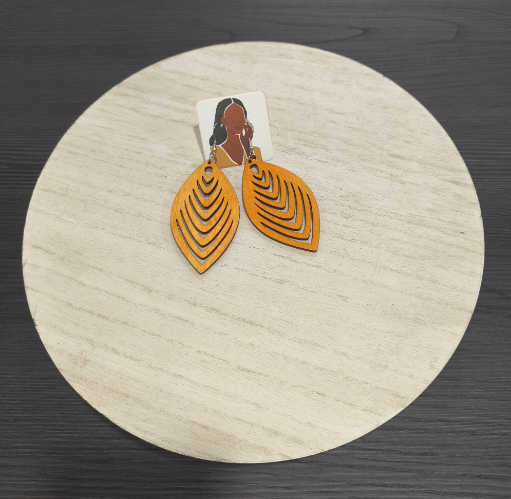 Bold & Rooted: Handcrafted Wooden Earrings