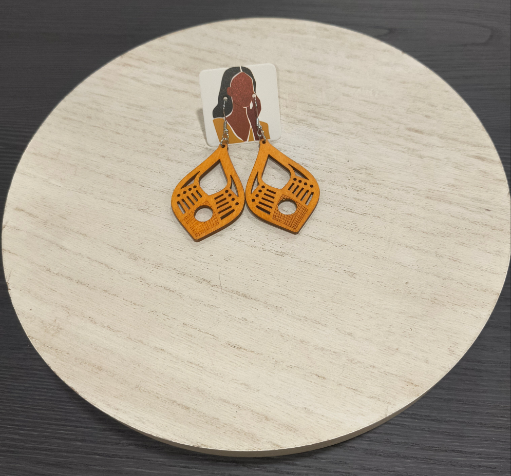 Bold & Rooted: Handcrafted Wooden Earrings