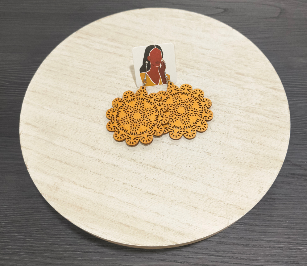 Bold & Rooted: Handcrafted Wooden Earrings