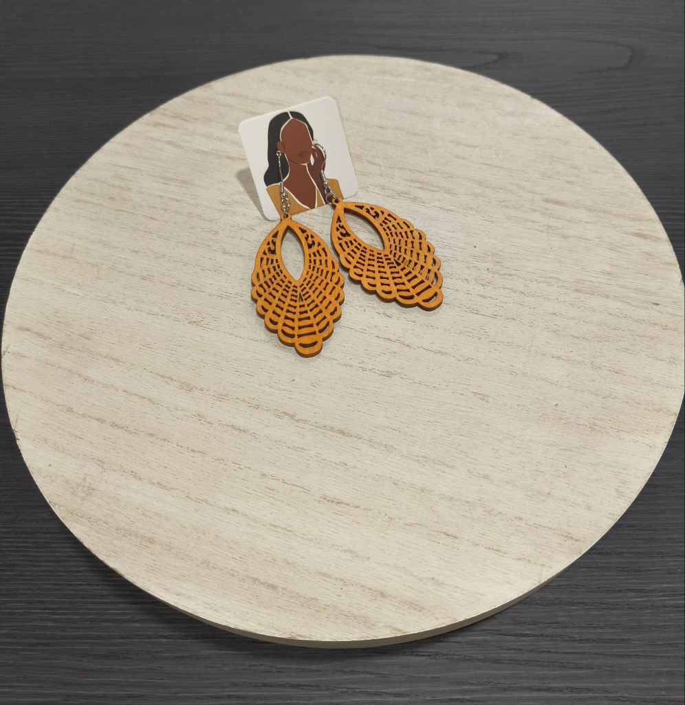 Bold & Rooted: Handcrafted Wooden Earrings