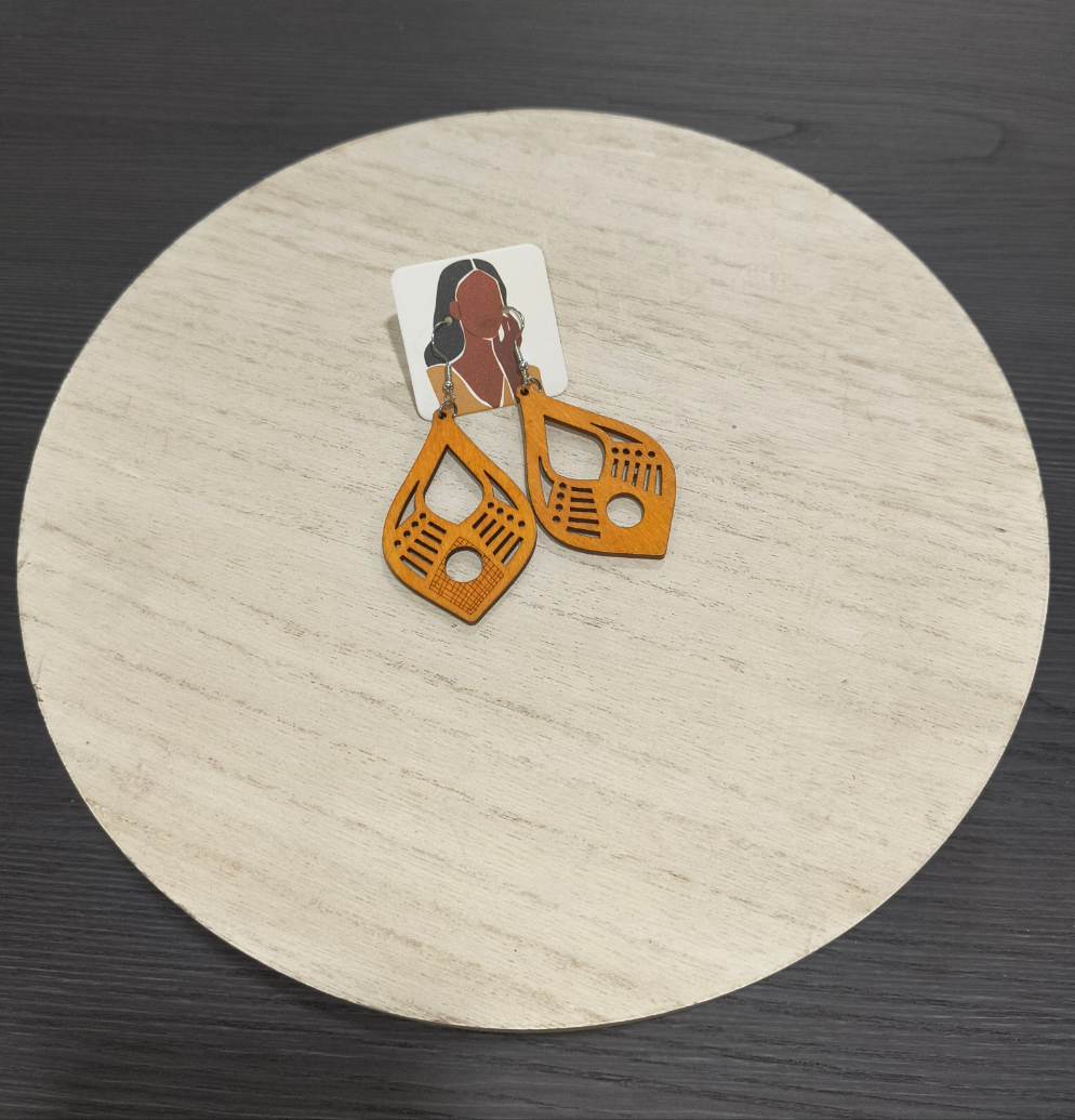 Bold & Rooted: Handcrafted Wooden Earrings